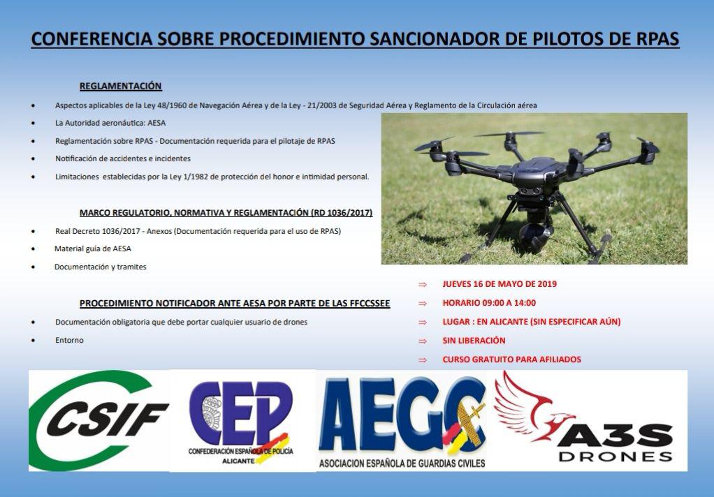 Curso sancionador RPAS, Alicante