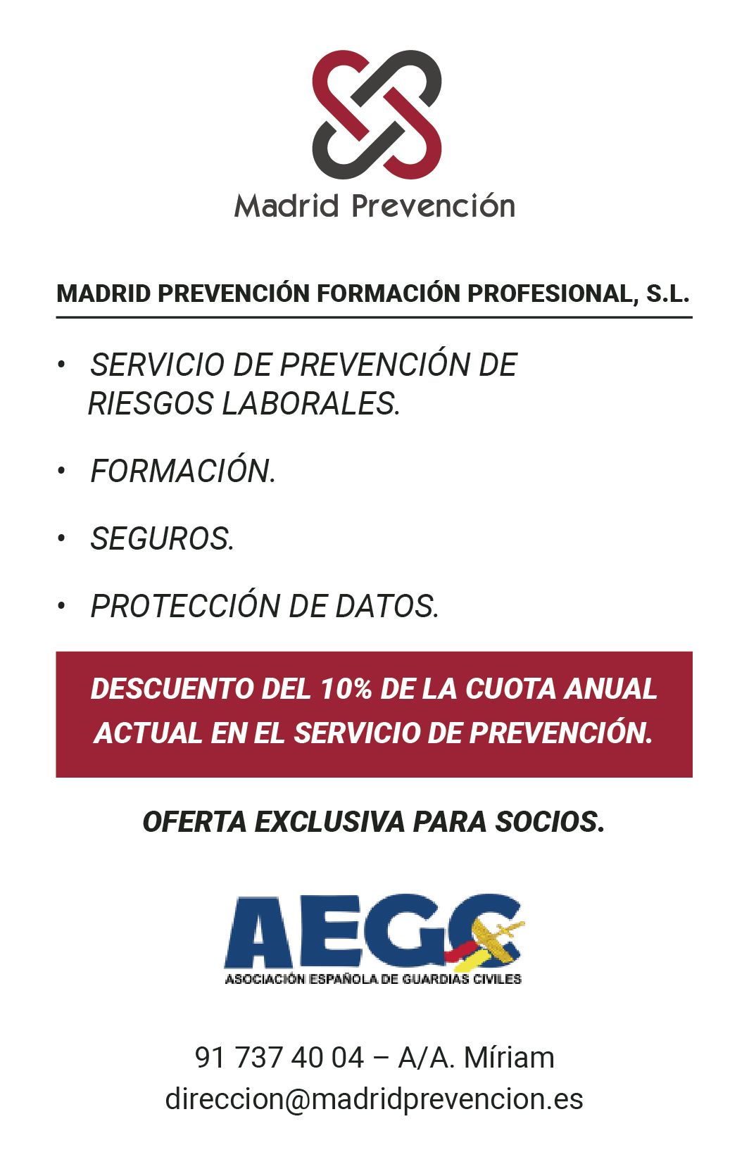 Cartel oferta