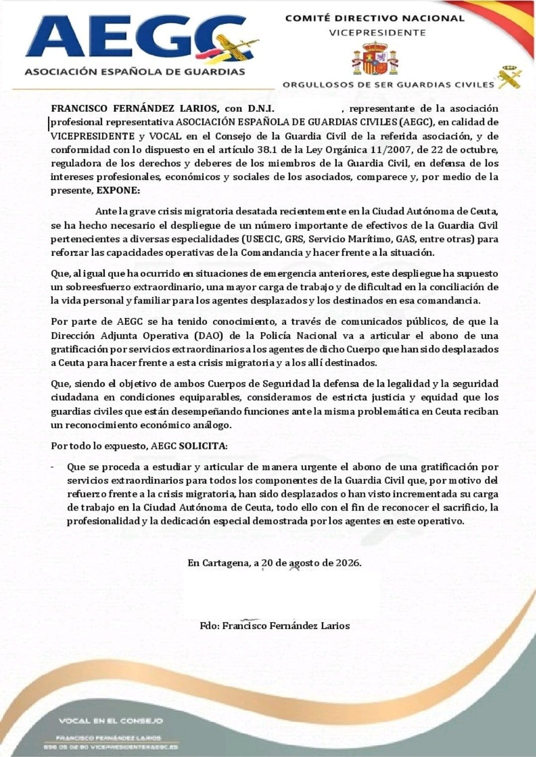 escrito Consejo